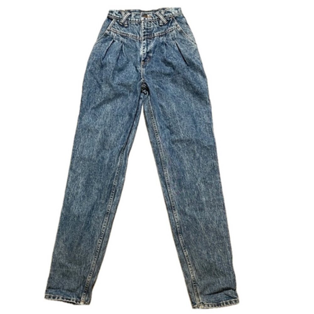 Vintage High Rise Jeans Straight Leg Blue 90s Y2k Streetwear Women Size 4